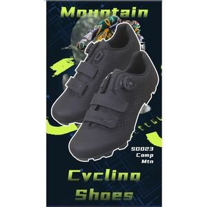 New Sidebike Unisex Nylon "RIVAL" Mountain Bike Cycling Shoes Black Size 41